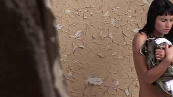 Stunning young brunette fucked very hard