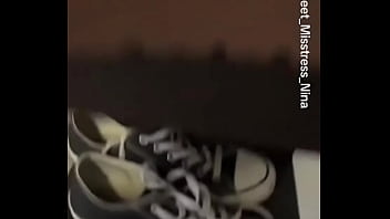 Good morning today i have my little slave with me #blacknails #feet #feetfetish #slave #sm