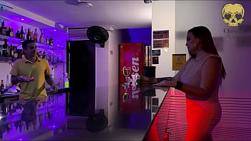 The bartender seduces me and fucks me without a condom