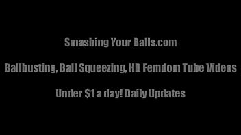 Ballbusting and ball squeezing femdom vids