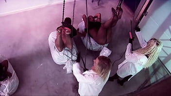 Jennifer wears lingerie as she spreads her legs and gets fucked on the desk