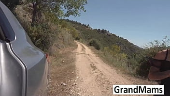 Granny fucked with strap on tastes real pussy Granny fucked with strap on tastes real pussy
