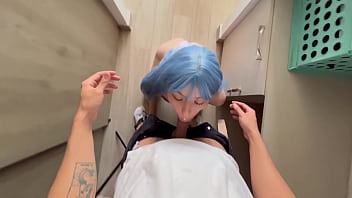 Evangelion cosplay rei fucks shinji 1 deepthroat contact lenses