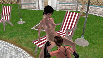 Animated 3d sex cute lesbian girl pussy licking scene