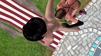 Animated 3d sex cute lesbian girl pussy licking scene