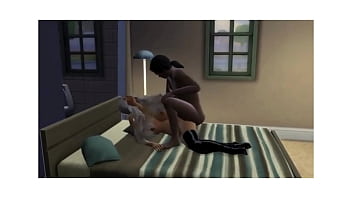 Blonde bitch with big tits fucked and impregnated in the sims 4