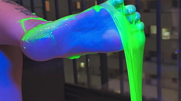 Enjoy my slime sticky feet