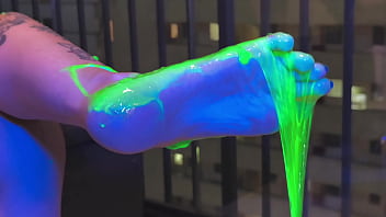 Enjoy my slime sticky feet
