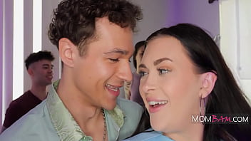 Curvy pale stepmom fucks her stepson & his friends in a party infront of all of his mates Curvy pale stepmom fucks her stepson & his friends in a party infront of all of his mates
