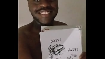 Drawing Myself Cuddling For Free While Wearing Angel And Devil Halloween Costume 5 thumbnail