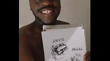 Drawing Myself Cuddling For Free While Wearing Angel And Devil Halloween Costume 5 thumbnail