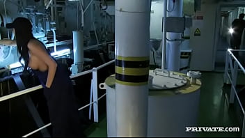 Kortney kane is in the ships engine room when she gets fucked hard