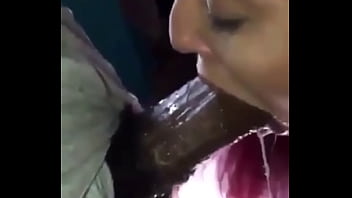 Bussed all in her mouth