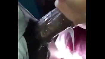 Bussed all in her mouth