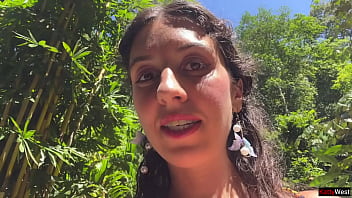 Crazy cumwalk on public waterfall