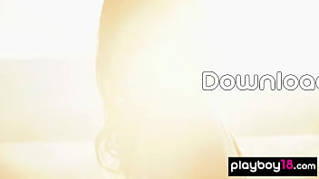 Bombastic black teen hottie posing naked outdoor for playboy