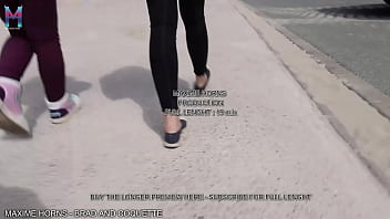 Outdoor fuck with two slut girls cum heat & wild pleasure