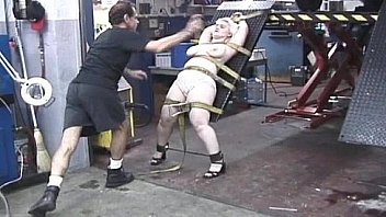 Blonde babe liz gets bound and her