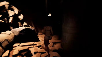 An awakened statue in a tomb destroys lara croft's ass and pussy 3d animated