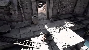 An awakened statue in a tomb destroys lara croft's ass and pussy 3d animated
