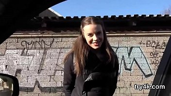 Sensual kitten sucks dick in pov and gets tight slit screwed