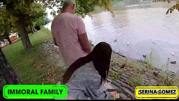 Serina gomez's tight teen pussy gets stuffed after duck feeding