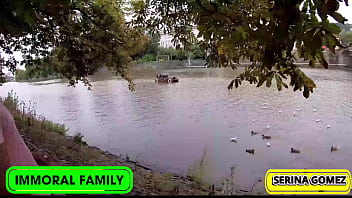 Serina gomez's tight teen pussy gets stuffed after duck feeding