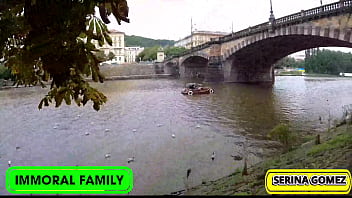 Serina gomez's tight teen pussy gets stuffed after duck feeding