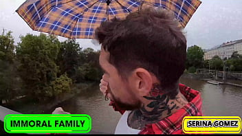 Serina gomez's tight teen pussy gets stuffed after duck feeding