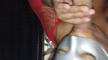 Sucking a giant cock and getting fucked on all fours with her best friend's big thick cock