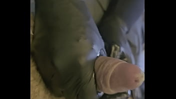 Tattooist asks if she can empty my big balls during tattoo session