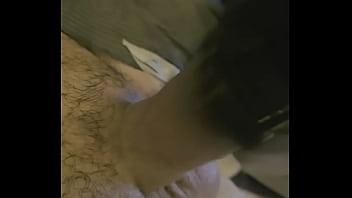 Tattooist asks if she can empty my big balls during tattoo session