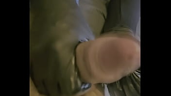 Tattooist asks if she can empty my big balls during tattoo session