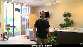 Desperate teen naked in public and fucks to pay rent 3