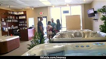 Desperate teen naked in public and fucks to pay rent 3