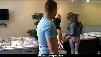 Desperate teen naked in public and fucks to pay rent 3