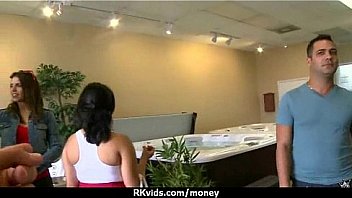 Desperate teen naked in public and fucks to pay rent 3