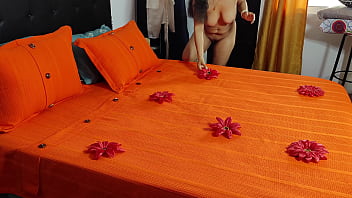 Preview of cum with me to a red hot bed with agarabas and olpr