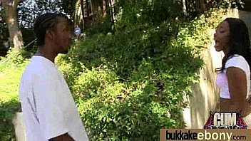 Ebony babe have a hot group fuck 10