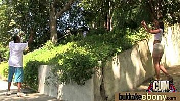 Ebony babe have a hot group fuck 10