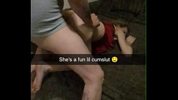 Roommates girlfriend rough fucked & manhandled on snapchat