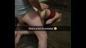 Roommates girlfriend rough fucked & manhandled on snapchat