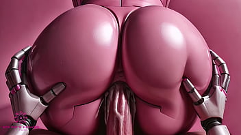 Pink sex robot bouncing her ass on your cock to cum inside close up pov ai