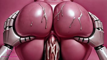Pink sex robot bouncing her ass on your cock to cum inside close up pov ai