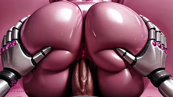 Pink sex robot bouncing her ass on your cock to cum inside close up pov ai