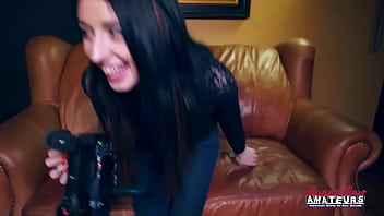 Brunette olyssia and blonde ryann suck their pussies and share a big cock