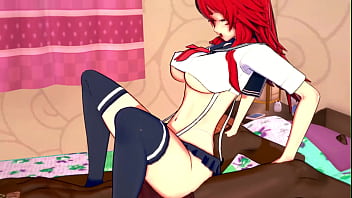 "the demon president punished me for sneaking into the club rias gremory waifu animation "