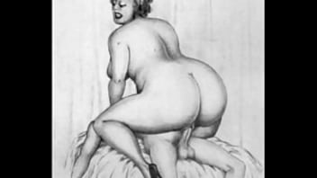 Retro erotic drawings