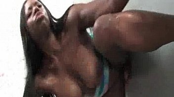 Ebony chick fucks white cock thru gloryhole Ebony chick fucks white cock thru gloryhole
