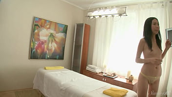 Asian hottie emily s moans a lot while riding her masseur's huge cock